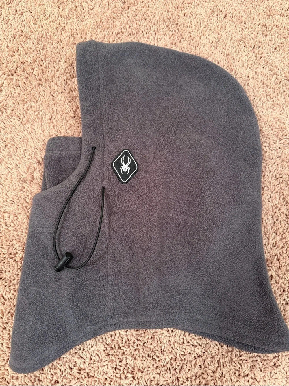 Men's Spyder Gray Fleece Hooded Neck Warmer Balaclava